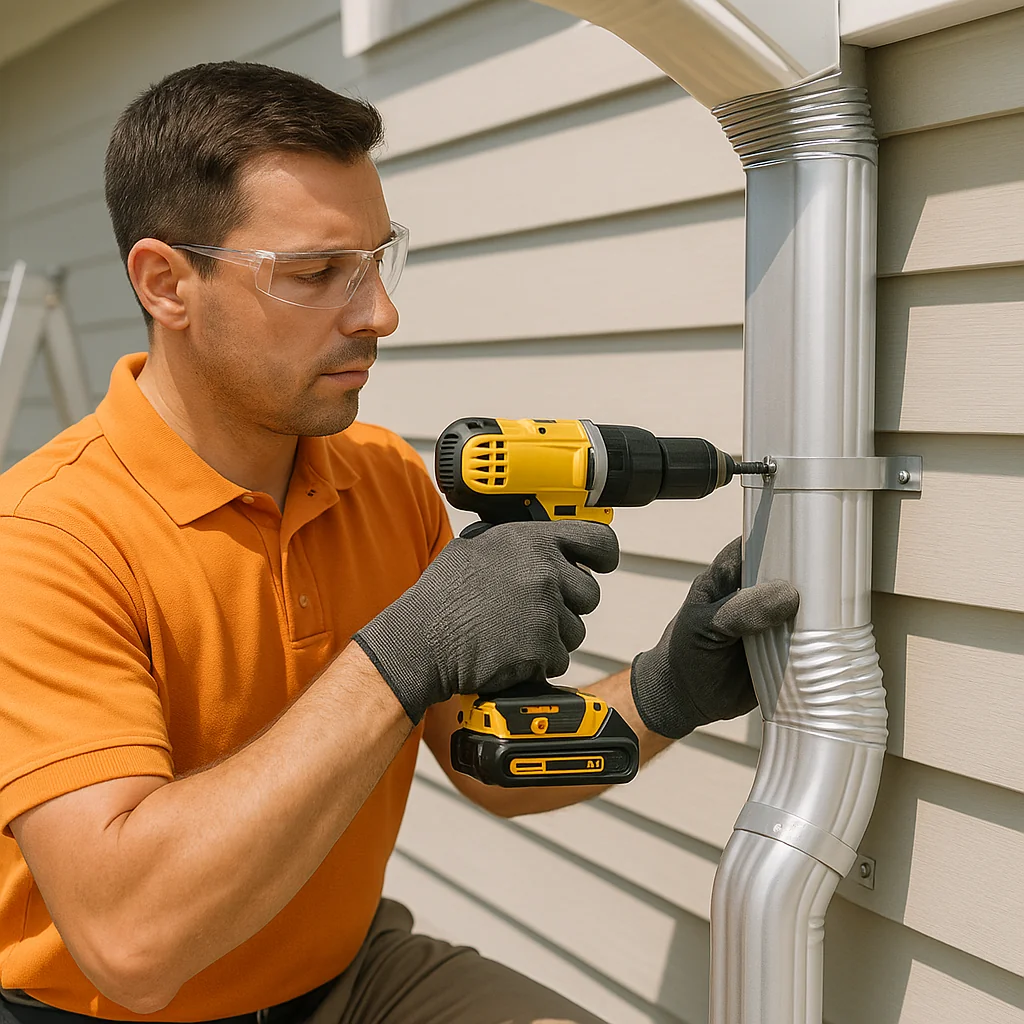 Greensboro Gutter Repair Experts downspout installation services - Greensboro